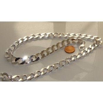 NLB|MASSICCIO Girocollo Grumetta Diamantata catena Uomo ARGENTO 925 chiaro 60 cm 157 gr