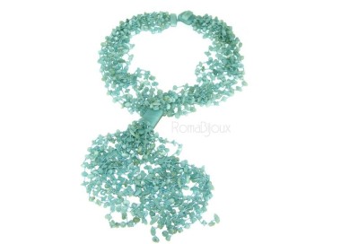 NLB|Necklace Woman necklace scarf clump natural amazonite green water color
