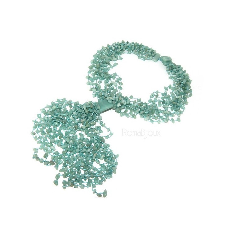 NLB|Necklace Woman necklace scarf clump natural amazonite green water color