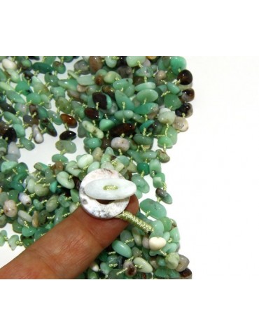 Collana da Donna collier cleopatra 8 fili crisopazio naturale verde