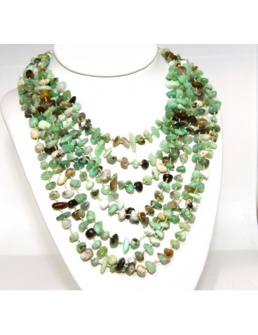 Necklace by Donna Collier Cleopatra 8 wires natural green chrysoprase