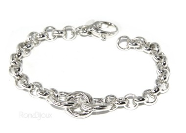 NLB|silver 925: Women Bracelet rolo 'with oval woven stripes