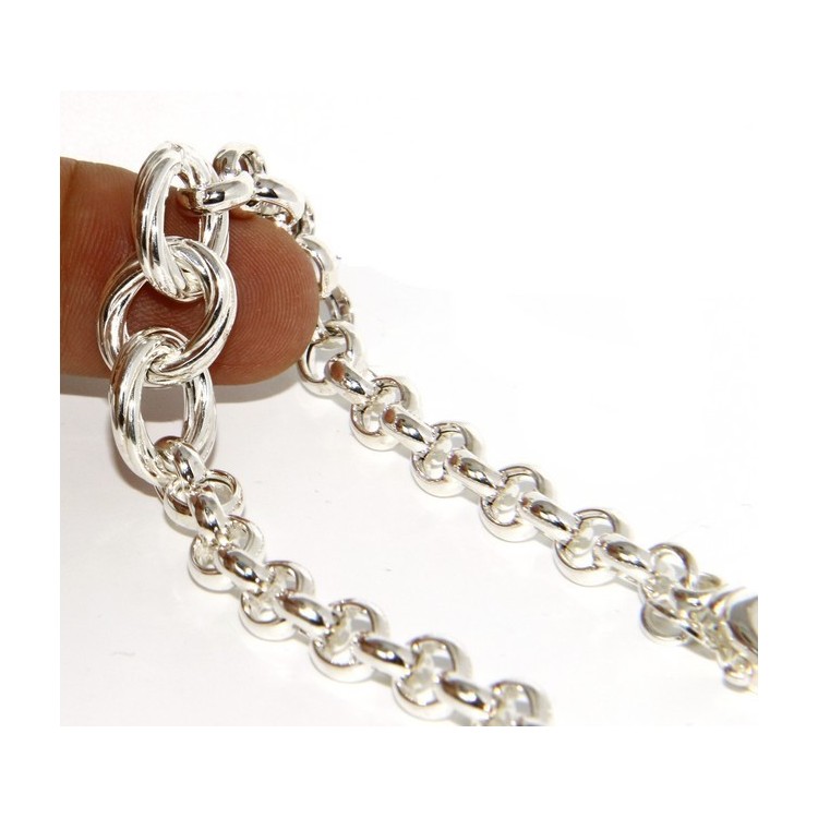 NLB|Argento 925 : Bracciale da donna rolo' con ovali rigati intrecciati