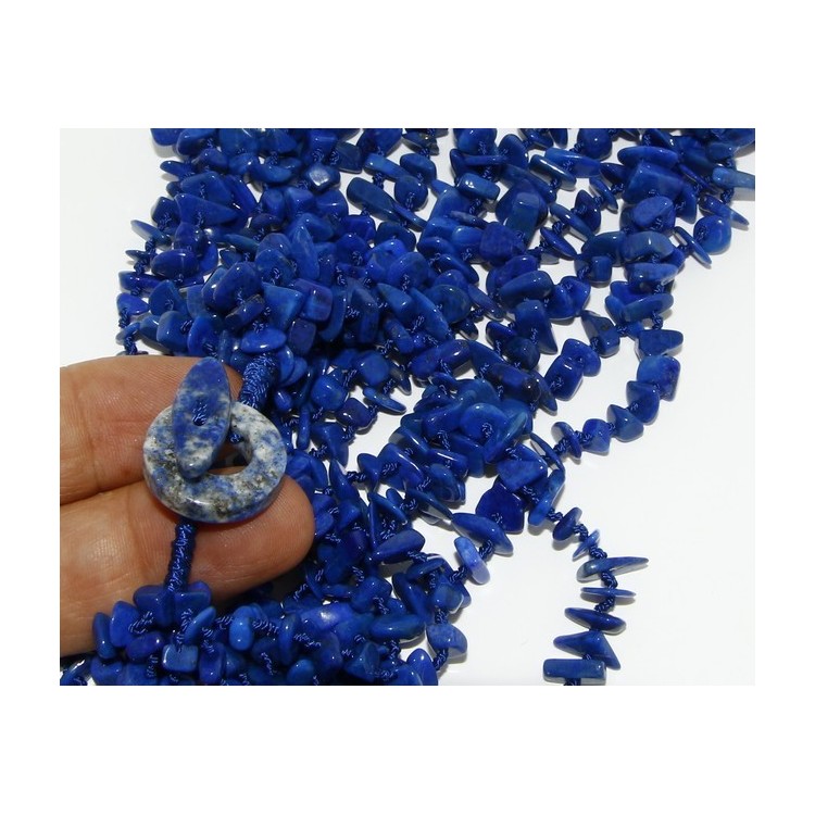 NLB|Necklace by Donna Collier Cleopatra 8 wires natural blue Lapis