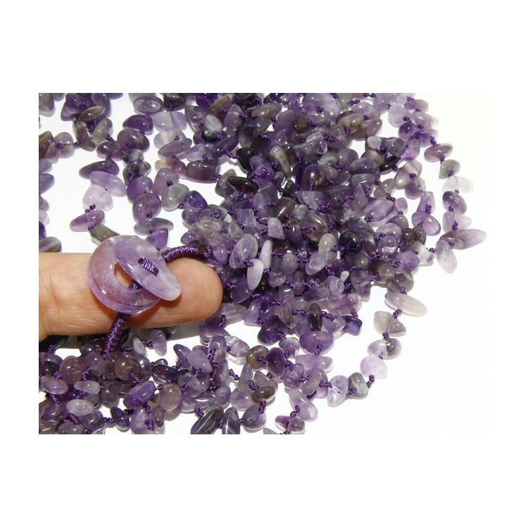NLB|Collana da Donna collier cleopatra 8 fili ametista viola naturale