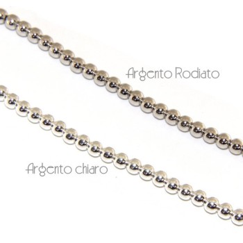 NLB|SILVER 925: Bracelet man woman balls 4 mm lung 15:00 19:00 cm