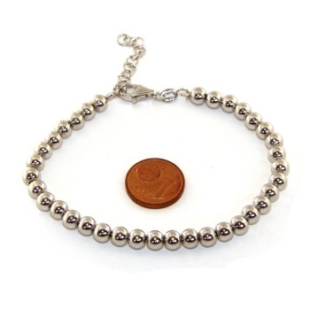 NLB|SILVER 925: Bracelet man woman balls 5 mm lung 15:00 20:00 cm