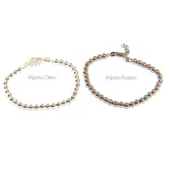 NLB|SILVER 925: Bracelet man woman balls 5 mm lung 15:00 20:00 cm