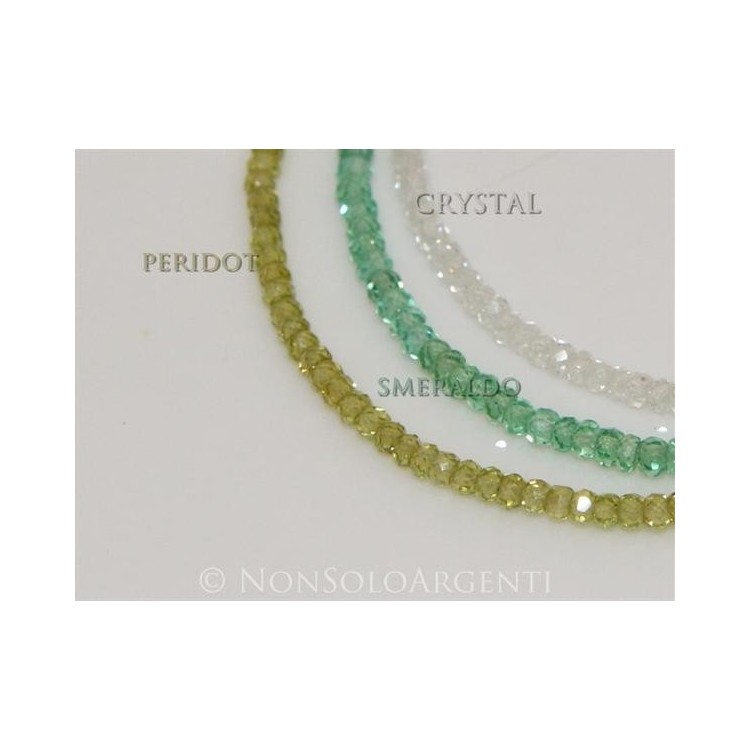 NLB|Argento 925 : Bracciale Donna semipreziosi pietre zirconi naturali chiusura magnete mis 18