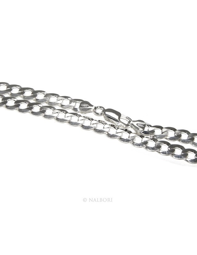 ARGENTO 925 : Collana o Bracciale uomo catena da 7,8 mm grumetta grumettone sbiancata ARGENTO 925 : Collana o Bracciale uomo catena da 7,8 mm grumetta grumettone sbiancata