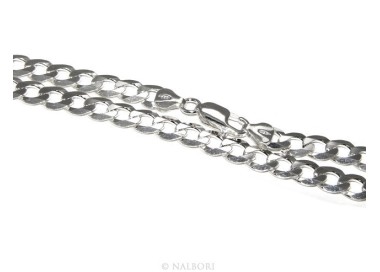 NLB|SILVER 925: necklace or bracelet man chain from 7.8 mm gourmette grumettone bleached