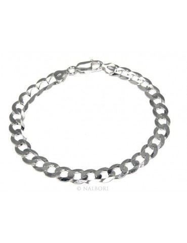 SILVER 925: necklace or bracelet man chain from 7.8 mm gourmette grumettone bleached