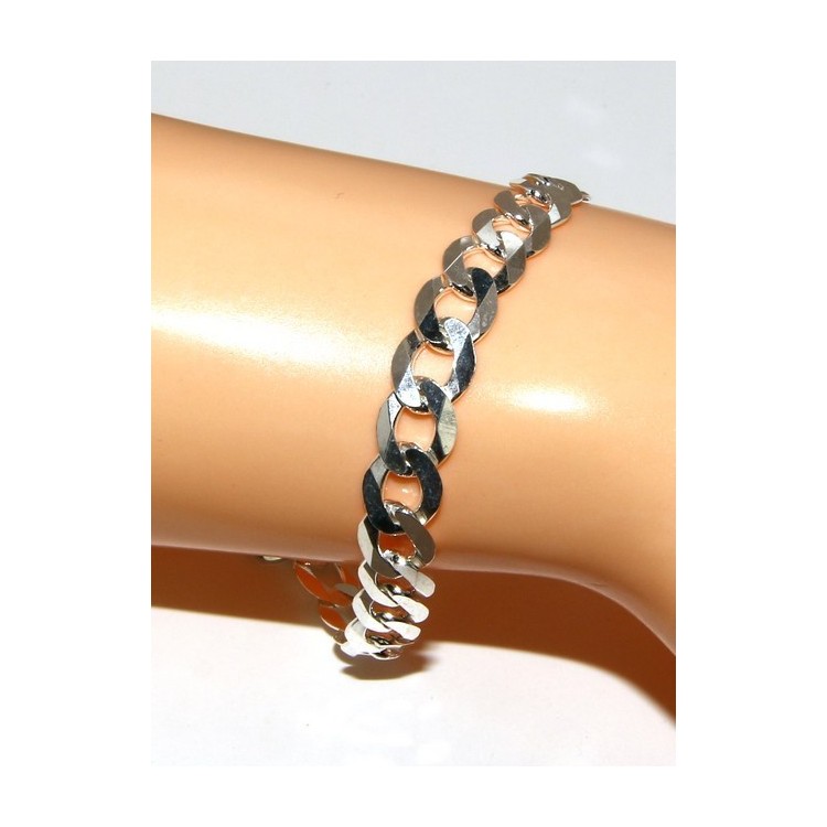 NLB|SILVER 925: necklace or bracelet man chain from 7.8 mm gourmette grumettone bleached