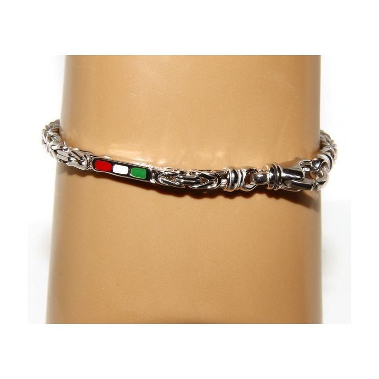 NLB|bracciale massiccio argento 925, made in italy