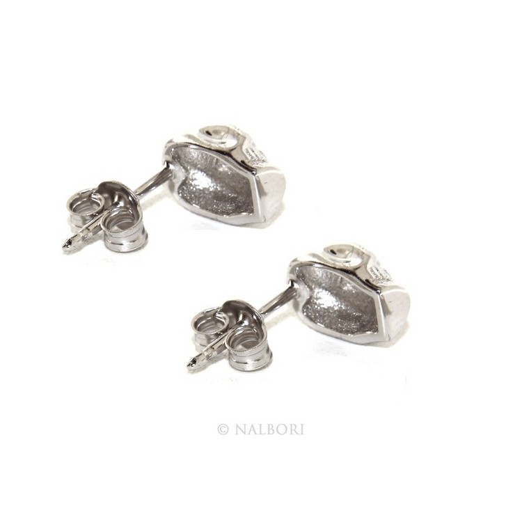 NLB|Stamped 925 silver : earrings casting small woman Man skulls