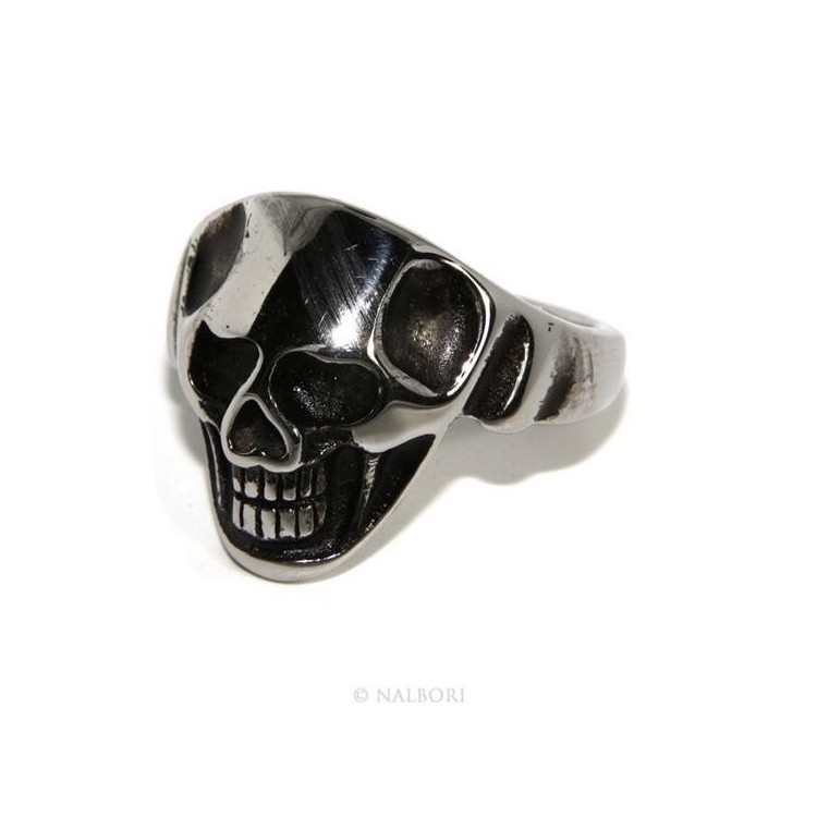 NLB|Hypoallergenic stainless steel: ring man woman skull skull 3D burnished