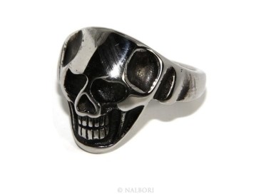 NLB|Hypoallergenic stainless steel: ring man woman skull skull 3D burnished