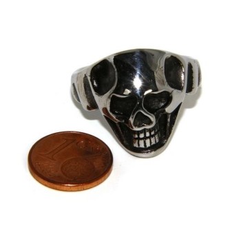 NLB|Hypoallergenic stainless steel: ring man woman skull skull 3D burnished