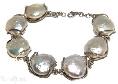 NLB|925: Women's Bracelet mega baroque natural pearls scaramazze