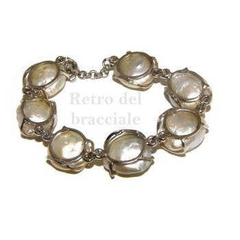 NLB|925: Women's Bracelet mega baroque natural pearls scaramazze