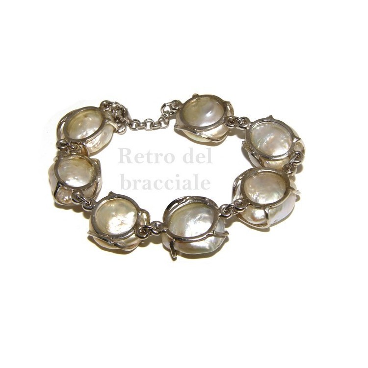 NLB|925: Women's Bracelet mega baroque natural pearls scaramazze