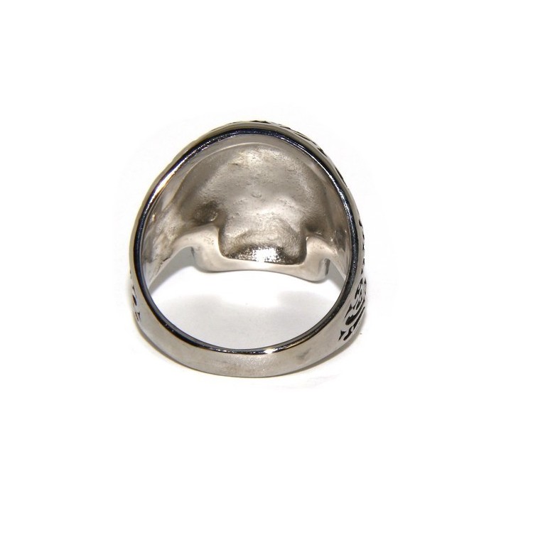 NLB|Hypoallergenic stainless steel: Mexican skull ring man woman skull 3D burnished