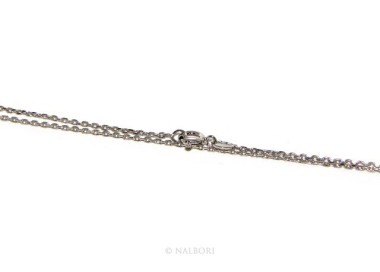 NLB|Choker necklace forzatina Diamond coated 1mm SILVER 925 Rhodium. 45 or 50 cm for men and women
