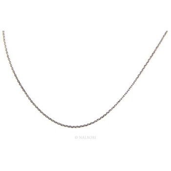 NLB|Choker necklace forzatina Diamond coated 1mm SILVER 925 Rhodium. 45 or 50 cm for men and women