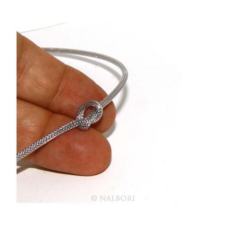 NLB|925: Necklace fox tail wire with simple knot for men and women Nalbori