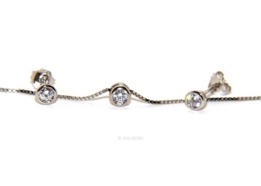 NLB|silver 925 : set earrings and chain 3 mm