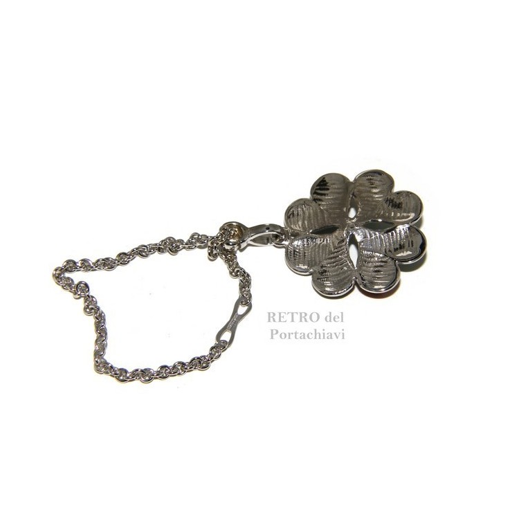 NLB|Key ring or pendant charm woman bag Key ring door keys and four-leaf clover 925 silver ladybug massive