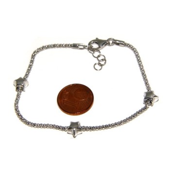 NLB|925: popcorn woman bracelet with star  17-19 cm