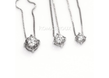 NLB|Argento 925 : Collana Collier uomo donna punto luce brillante zircone bianco 4mm