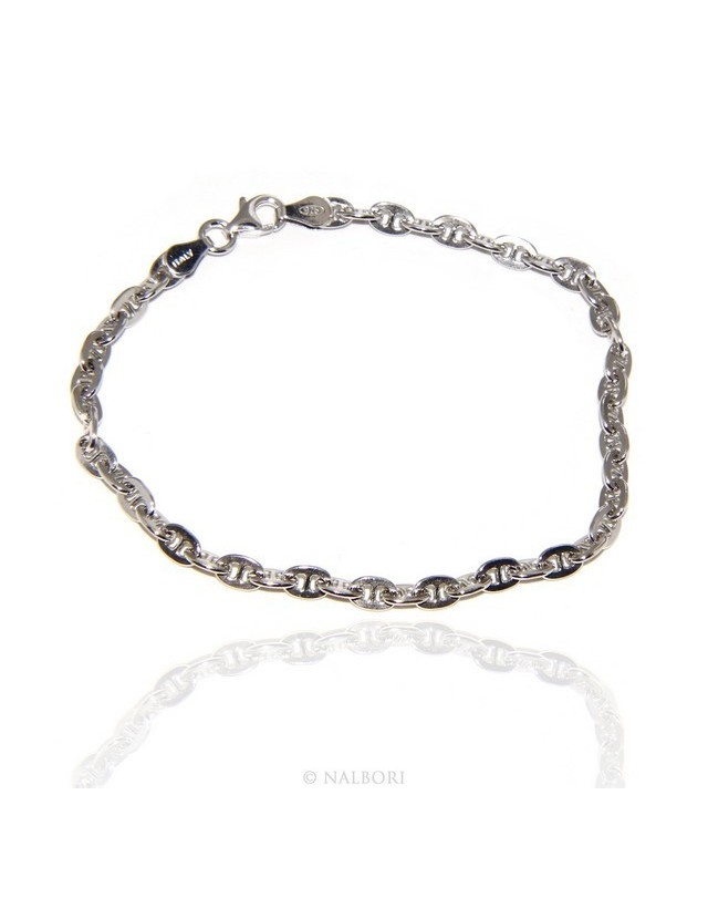 ARGENTO 925 : Bracciale stile vintage traversino 6 x 8 massiccio uomo donna varie misure ARGENTO 925 : Bracciale stile vintage traversino 6 x 8 massiccio uomo donna varie misure