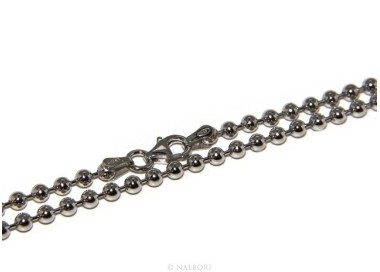 NLB|SILVER 925: Choker necklace dots balls balls 3.0 mm various lengths rhodium finish