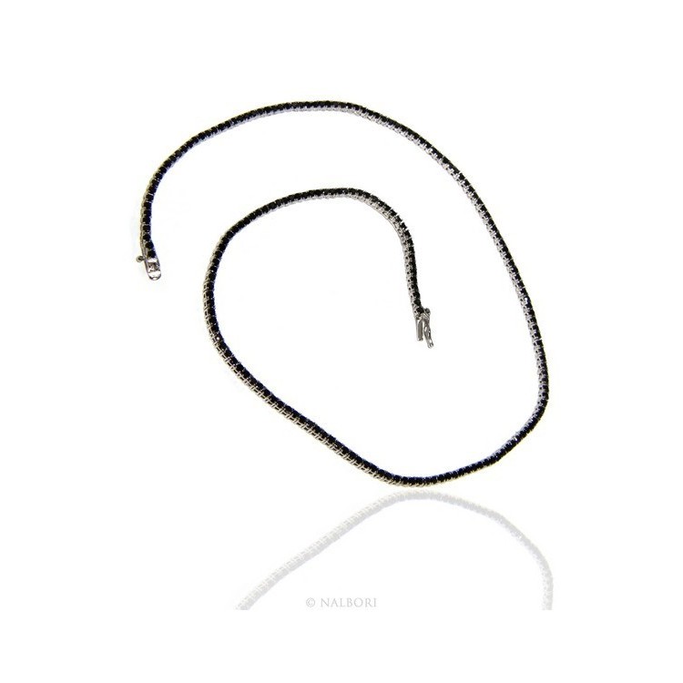 NLB|925: Necklace Collier Tennis woman model with cubic zirconia jaws 2mm brilliant cut
