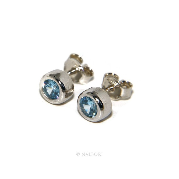 NLB|SILVER 925: Bracelet slave woman earrings natural zircons Ring brilliant blue aquamarine