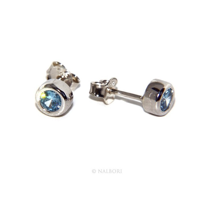 NLB|SILVER 925: Bracelet slave woman earrings natural zircons Ring brilliant blue aquamarine