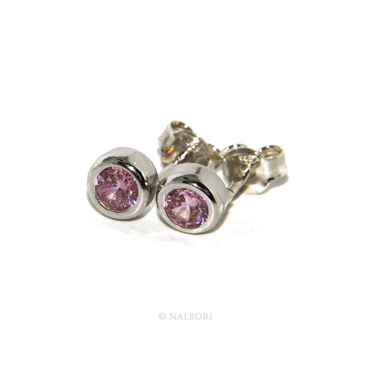NLB|SILVER 925: Bracelet slave woman earrings natural zircons Ring brilliant pink rosaline