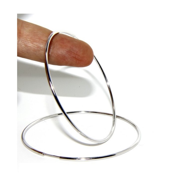 NLB|925: Women's earrings anelle circles classic smooth bushings 74 mm