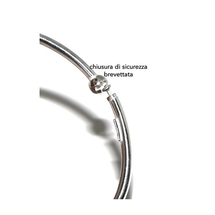 NLB|ARGENTO 925 : Bracciale donna per CHARME ciondoli chiusura brevettata ovale misura media