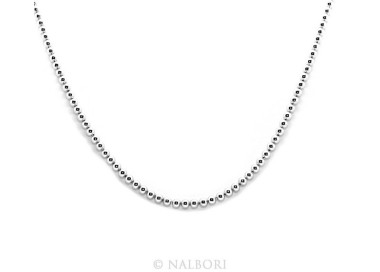 NLB|SILVER 925: Choker necklace dots balls balls 3.0 mm strung rhodium rhodium