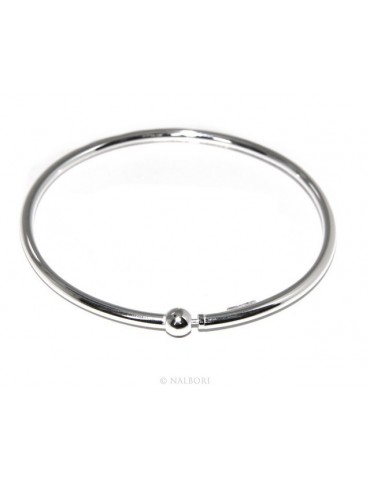 ARGENTO 925 : Bracciale donna per CHARME ciondoli chiusura brevettata ovale misura media
