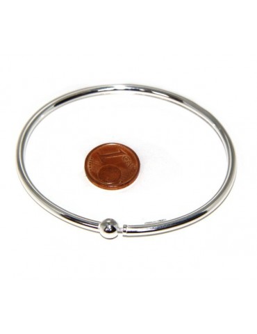 ARGENTO 925 : Bracciale donna per CHARME ciondoli chiusura brevettata ovale misura media