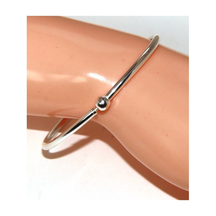 NLB|ARGENTO 925 : Bracciale donna per CHARME ciondoli chiusura brevettata ovale misura media