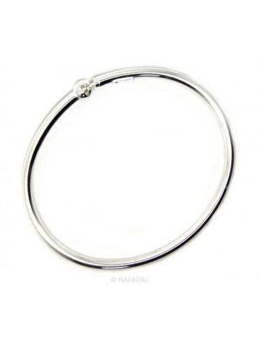ARGENTO 925 : Bracciale donna per CHARME ciondoli chiusura brevettata ovale misura media