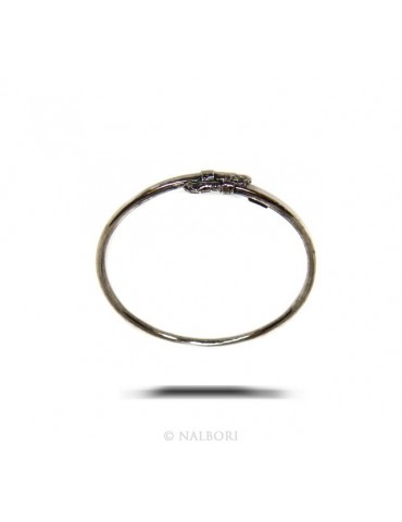 ARGENTO 925 : Bracciale uomo o donna schiava aperto SERPENTE brunito - Simboli di Nalbori