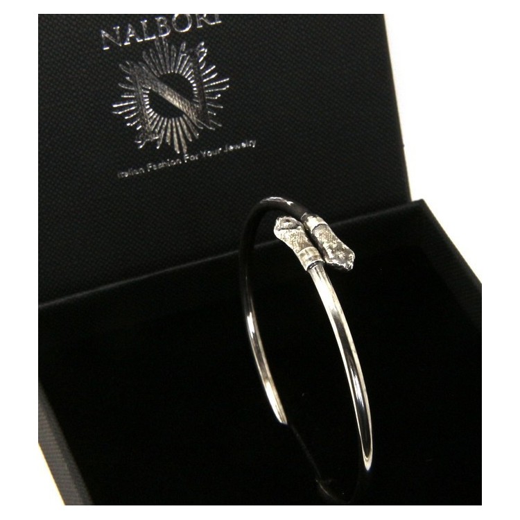 NLB|SILVER 925: Bracelet man or woman slave opened SNAKE burnished - Symbols of Nalbori