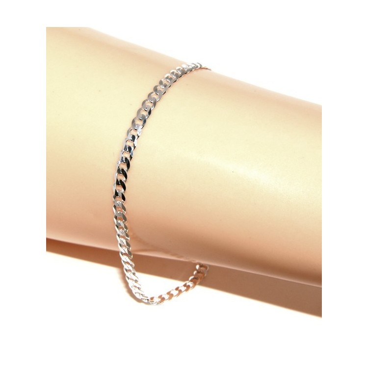 NLB|SILVER 925: Men's Necklace Necklace or Bracelet Women's Diamond Blush Diamond Dial 3mm Light Bleached