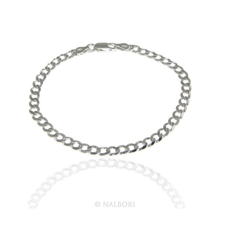 NLB|SILVER 925: Necklace or Man's Bracelet Women's Bracelet Diameter 4.5mm Light Bleached